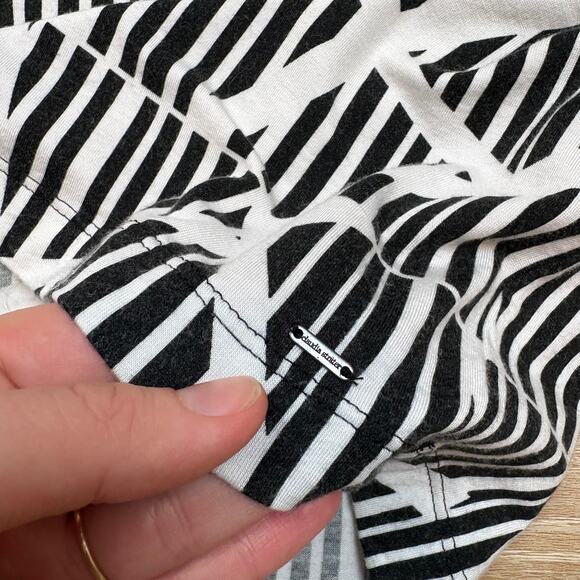 Amsterdam‎ - Claudia Strater Pattern Long Sleeve Blouse W 44/L Color Black/White - Picture 4 of 6